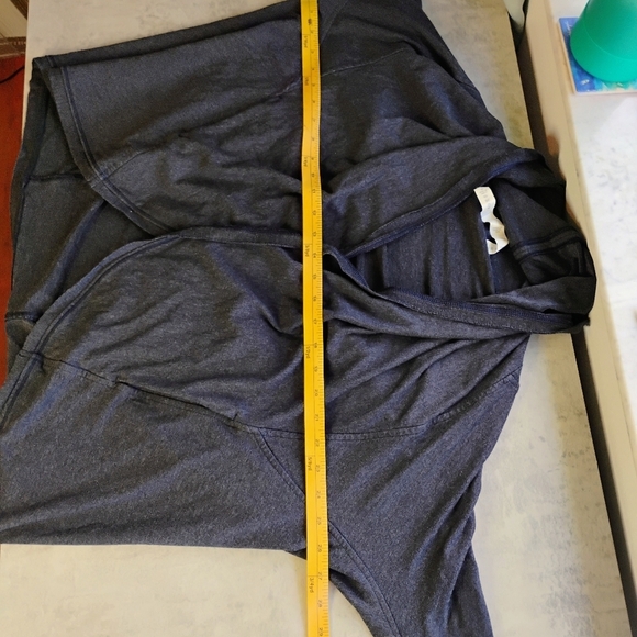 Lululemon To & Flow Wrap Cardigan Womens 4 Heathered Mod Black Athleisure Comfy - Picture 10 of 13